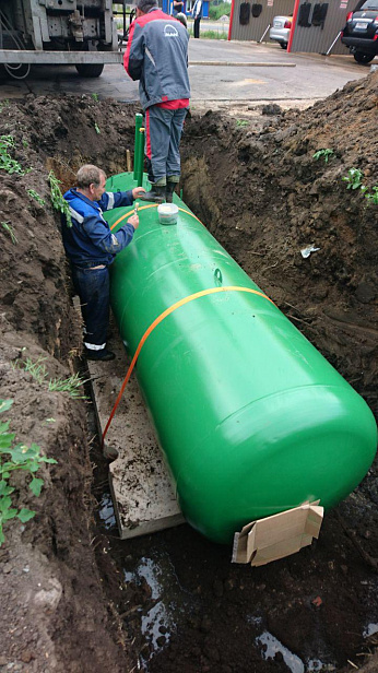 Монтаж газгольдера в Окуловке