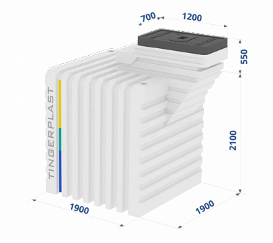 «Тингард 1900К КОМФОРТ»  - пластиковый бесшовный погреб