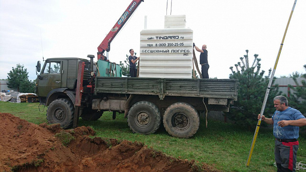 Монтаж погреба Tingard в д. Песчаное