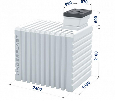 «Тингард 2500» - пластиковый бесшовный погреб